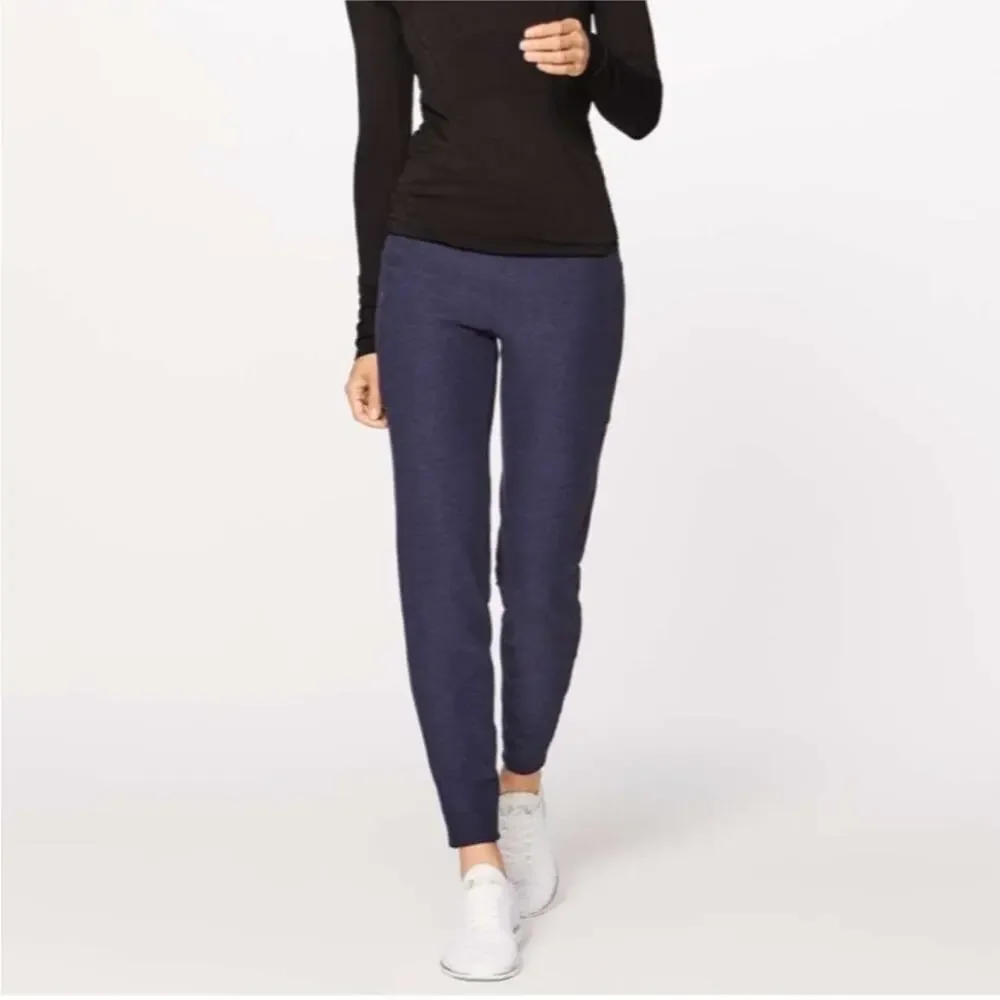 Lululemon Pants Jogger Size 4 Run On Hero Heathered Blue Active Running Sweats